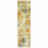 2’ X 8’ Modern Abstract Gold And Beige Indoor Runner Rug