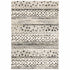 2’ X 8’ Ivory And Black Eclectic Patterns Indoor Runner Rug