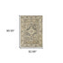 2’ X 8’ Beige And Gray Traditional Medallion Indoor Runner Rug