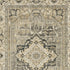 2’ X 8’ Beige And Gray Traditional Medallion Indoor Runner Rug