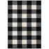 8’ X 10’ Monochromatic Gingham Pattern Indoor Area Rug