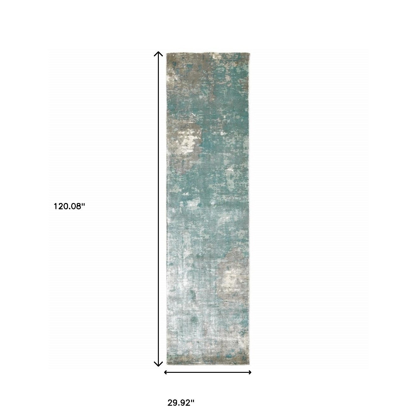 6’ X 9’ Blue And Gray Abstract Pattern Indoor Area Rug