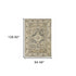 2’ X 8’ Beige And Gray Traditional Medallion Indoor Runner Rug