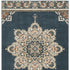 2’ X 7’ Blue And Beige Floral Medallion Indoor Runner Rug