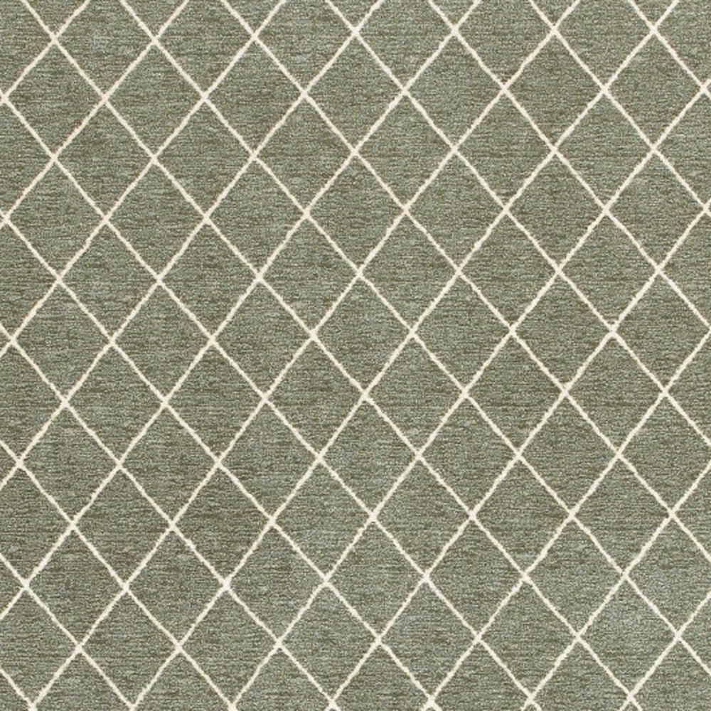 7’ X 10’ Gray And Ivory Diamond Indoor Area Rug