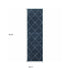 2’ X 8’ Blue And Ivory Trellis Indoor Runner Rug