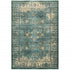 4’ X 6’ Peacock Blue And Ivory Indoor Area Rug