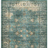 4’ X 6’ Peacock Blue And Ivory Indoor Area Rug