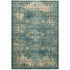 4’ X 6’ Peacock Blue And Ivory Indoor Area Rug