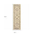 2’ X 8’ Ivory And Gold Distressed Indoor Runner Rug