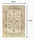 2’ X 8’ Ivory And Gold Distressed Indoor Runner Rug