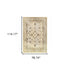 2’ X 8’ Ivory And Gold Distressed Indoor Runner Rug