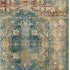 2’ X 8’ Sand And Blue Distressed Indoor Runner Rug