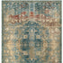 2’ X 8’ Sand And Blue Distressed Indoor Runner Rug