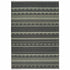 8' Black Ivory Machine Woven Geometric Indoor Runner Rug