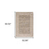 7' X 10' Beige Grey Machine Woven Oriental Indoor Arean Rug