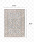 7' X 10' Blue Ivory Machine Woven Floral Oriental Indoor Area Rug