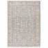 2' X 3' Blue Ivory Machine Woven Floral Oriental Indoor Area Rug