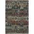 5' X 8' Distressed Grey Blue Machine Woven Indoor Area Rug