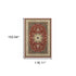 6' X 9' Red Ivory Machine Woven Oriental Indoor Area Rug