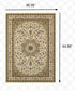 3' X 6' Ivory Beige Machine Woven Oriental Indoor Area Rug