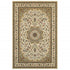 6' X 9' Ivory Beige Machine Woven Oriental Indoor Area Rug