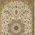 9' X 12' Ivory Beige Machine Woven Oriental Indoor Area Rug