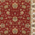 7' X 10' Red Ivory Machine Woven Floral Oriental Indoor Area Rug