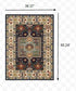 2' X 3' Blue Ivory Machine Woven Medallion Indoor Area Rug