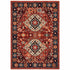 2' X 3' Red Blue Machine Woven Oriental Indoor Area Rug