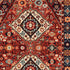 2' X 3' Red Blue Machine Woven Oriental Indoor Area Rug