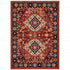 2' X 3' Red Blue Machine Woven Oriental Indoor Area Rug