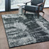 6' X 9' Black Ivory Machine Woven Abstract Indoor Area Rug