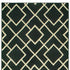 8' Black Ivory Machine Woven Geometric Diamonds Indoor Runner Rug