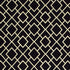 8' Black Ivory Machine Woven Geometric Diamonds Indoor Runner Rug