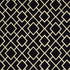 8' Black Ivory Machine Woven Geometric Diamonds Indoor Runner Rug