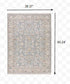 7' X 10' Blue Ivory Machine Woven Floral Oriental Indoor Area Rug