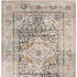 9' X 12' Grey Blue Machine Woven Medallion Indoor Area Rug