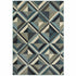 1' X 3' Blue Grey Machine Woven Geometric Indoor Area Rug