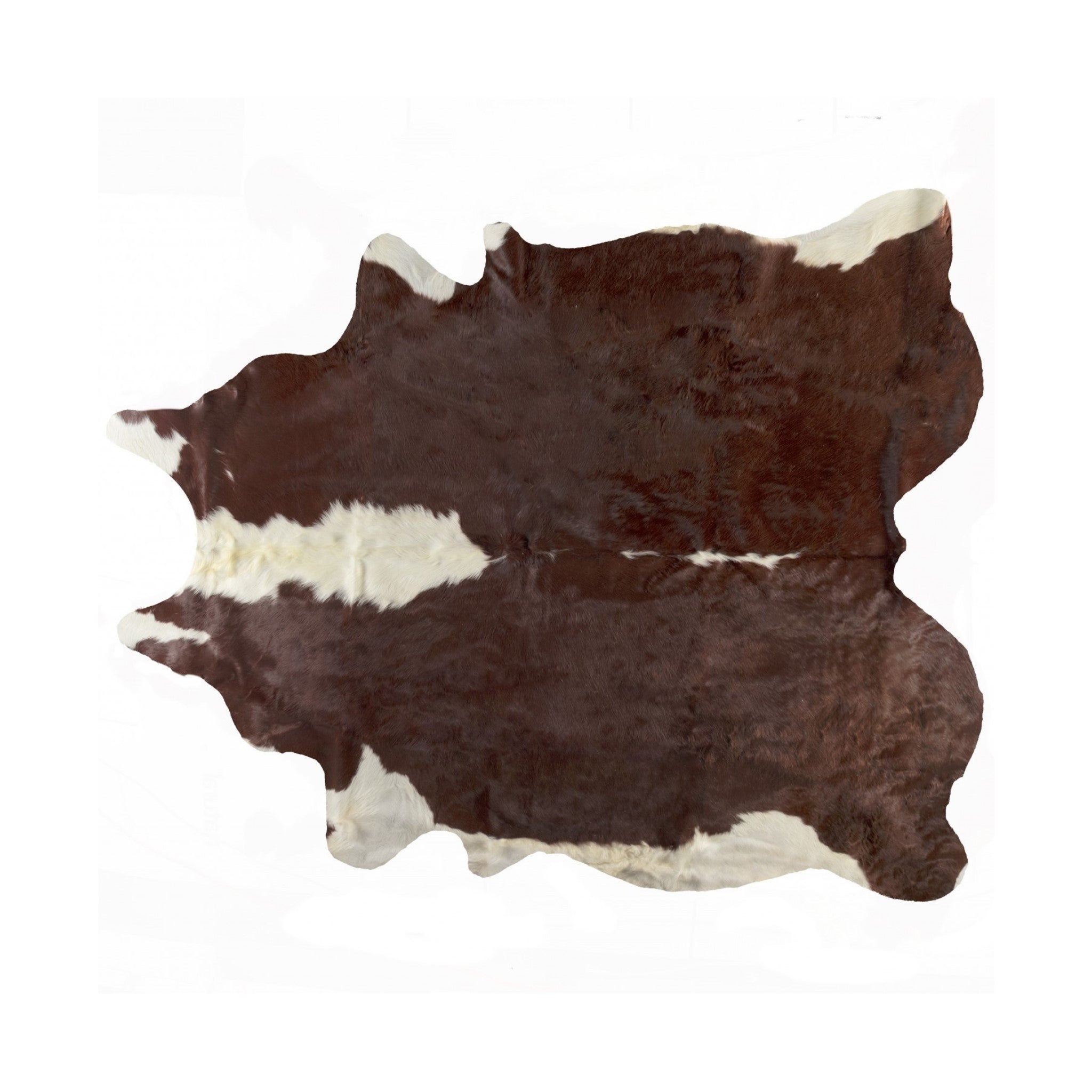 6' X 7' Brown And White Natural Cowhide Area Rug