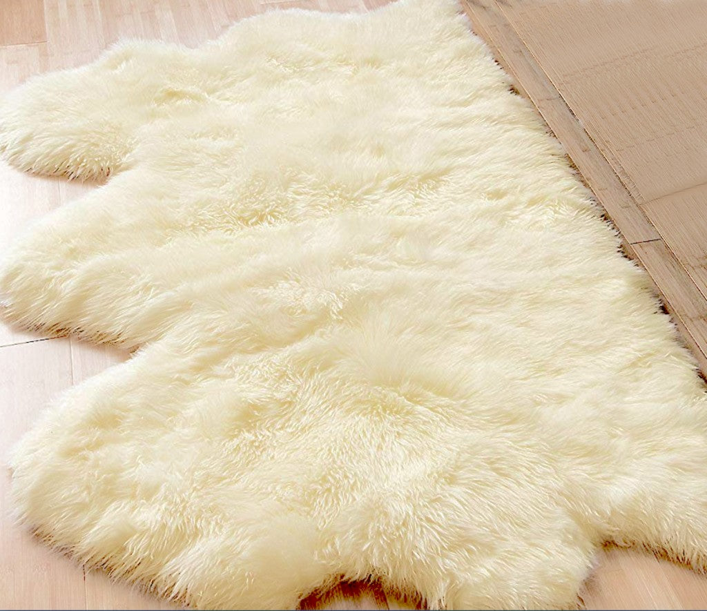 3' X 5' Trio Natural Sheepskin Area Rug