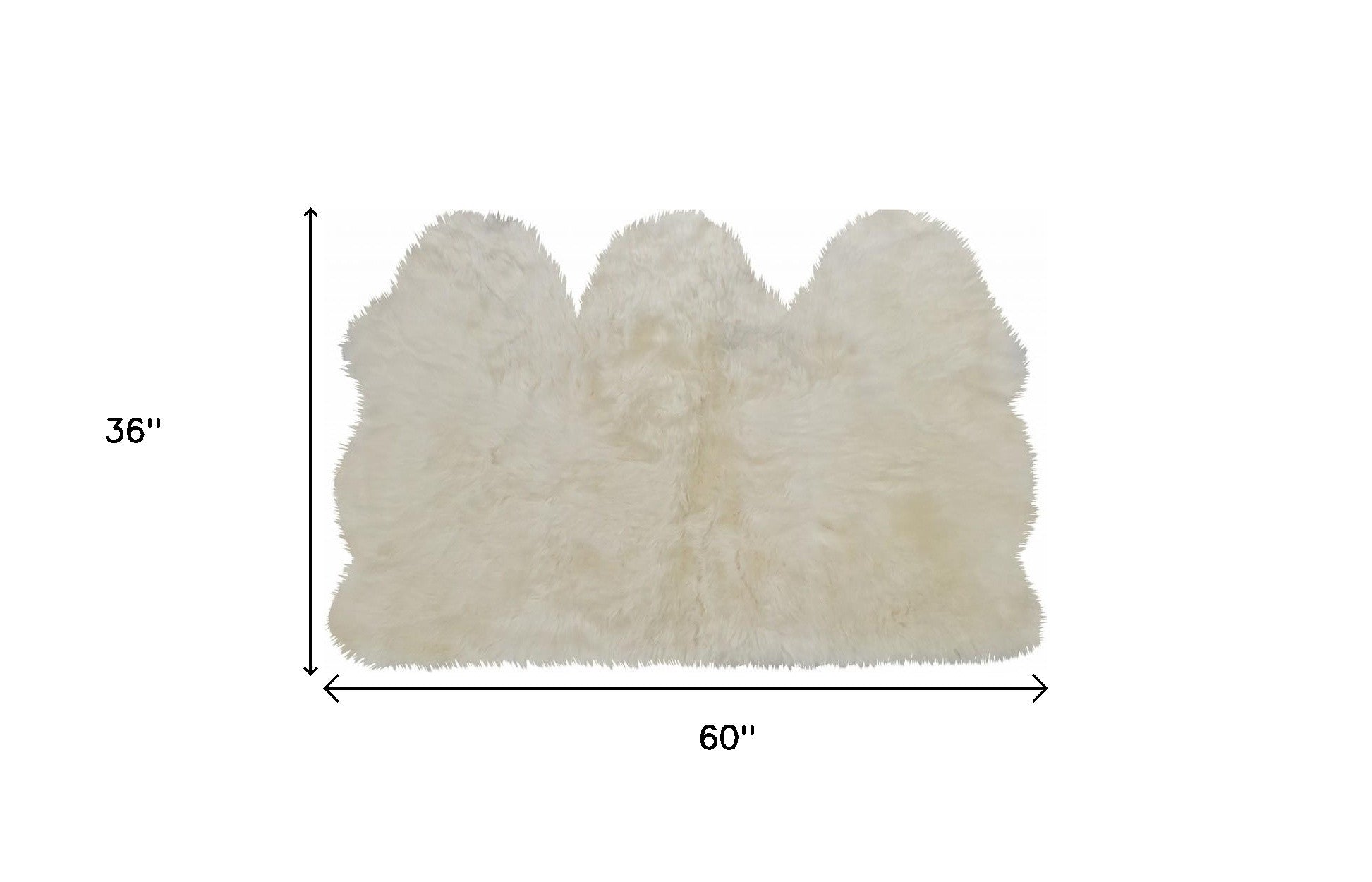 3' X 5' Golden Natural Sheepskin Area Rug