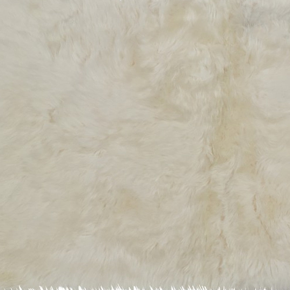 3' X 5' Golden Natural Sheepskin Area Rug