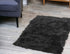 3' X 5' Black Natural Rectangular Sheepskin Area Rug