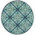 4' x 6' Blue and Green Indoor Outdoor Area Rug