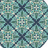 4' x 6' Blue and Green Indoor Outdoor Area Rug