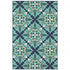 4' x 6' Blue and Green Indoor Outdoor Area Rug