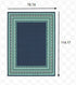 2' X 8' Blue and Green Indoor Outdoor Area Rug