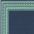 2' X 8' Blue and Green Indoor Outdoor Area Rug