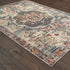 5’X8’ Ivory Distressed Medallion Area Rug